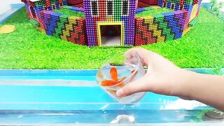 DIY - Build Mega Mansion Has Swimming Pool For Catfish And Hamster With Magnetic Balls (Satisfying)