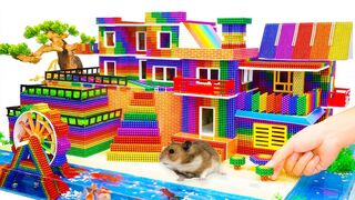 DIY - Build Super Duper Mega Mansion Has Swimming Pool For Hamster With Magnetic Balls (Satisfying)
