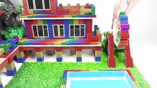 DIY - Build Creative Villa House Jurassic Park For Hamster From Magnetic Balls (Satisfying) - ASMR