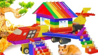 DIY - Build Creative House Design Airplane House For Hamster From Magnetic Balls (Satisfying)