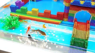 DIY - Build Puppy Castle Fish Pond For Hamster, Eel And Goldfish From Magnetic Balls (Satisfying)