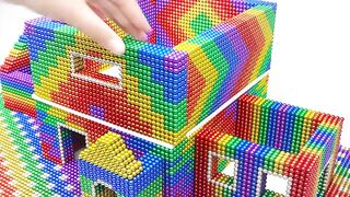 DIY - Build Amazing Train Station Hamster Playground From Magnetic Balls (Satisfying) - Magnet Balls
