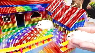 DIY - Build Waterwheel House Fish Pond For Hamster From Magnetic Balls (Satisfying) - Magnet Balls