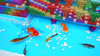 DIY - Build Waterwheel House Fish Pond For Hamster From Magnetic Balls (Satisfying) - Magnet Balls