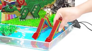 DIY - How To Make Jurassic Park Playground Aquarium From Magnetic Balls (Satisfying) - Magnet Balls