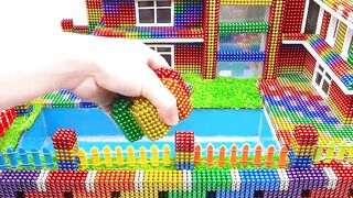 DIY - How To Make Villa House Swimming Pool Fish Tank From Magnetic Balls (Satisfying)- Magnet Balls