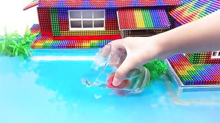 DIY - Build Waterwheel House Fish Pond For Hamster With Magnetic Balls (Satisfying) - Magnet Balls