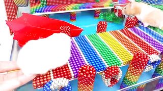 DIY - How To Build Dock Has Windmill And Waterwheel From Magnetic Balls (Satisfying) - Magnet Balls