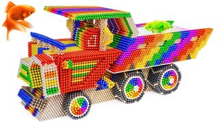 DIY - How To Build Caterpillar 797 Haul Truck With Magnetic Balls (Satisfying) - Magnet Balls