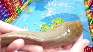 Build Underground Temple Fish Pond For Catfish With Magnetic Balls (Satisfying) - Magnet Balls