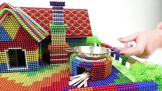 Most Creative - Build House Has Mini Stove With Magnetic Balls (Satisfying) - Magnet Balls