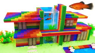 DIY - Build Modern Mansion Aquarium Fish Tank With Magnetic Balls (Satisfying) - Magnet Balls