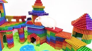 DIY - Build Foot Fish Pond And Hamster Playground With Magnetic Balls (Satisfying) - Magnet Balls