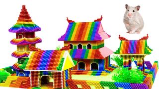 Most Creative - Build Asian Tower Buddhist Temple With Magnetic Balls (Satisfying) - Magnet Balls
