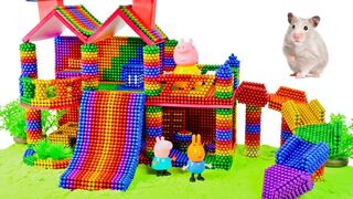 Most Creative - Build Slide House Hamster Playground With Magnetic Balls (Satisfying) - Magnet Balls