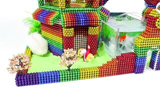 DIY - Build Hamster Playground Chinese Garden With Magnetic Balls (Satisfying) - Magnet Balls