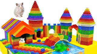 DIY - Build Hamster Castle Playground And Fish Pond With Magnetic Balls (Satisfying) - Magnet Balls