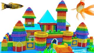 DIY - Build Disney Frozen Castle With 100000 Magnetic Balls (Satisfying) - Magnet Balls