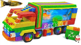 Most Creative - Build Recycle Truck Aquarium With Magnetic Balls (Satisfying) - Magnet Balls