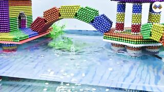 DIY - Building Chinese Mansion And Fish Pond With Magnetic Balls (Satisfying) - Magnet Balls