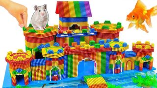 DIY - Build Hamster Castle Has Fish Pond Catfish With Magnetic Balls (Satisfying) - Magnet Balls