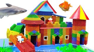 DIY - Build Creative Dog House Fish Pond Aquarium With Magnetic Balls (Satisfying) - Magnet Balls