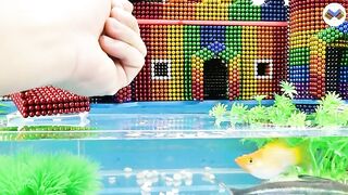 DIY - Build Creative Dog House Fish Pond Aquarium With Magnetic Balls (Satisfying) - Magnet Balls