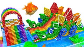 DIY - Build Amazing Aquarium Dinosaur Model Fish Tank With Magnetic Balls (Satisfying)- Magnet Balls