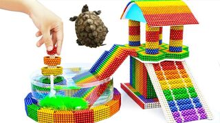 DIY - Build Amazing Aquarium Turtle House Fountain With Magnetic Balls (Satisfying) - Magnet Balls