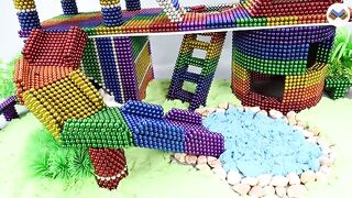 DIY - Build Amazing Hamster Playground Rainbow House With Magnetic Balls (Satisfying) - Magnet Balls