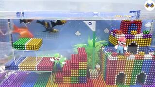 DIY - Build Amazing Aquarium House Mario Castle With Magnetic Balls (Satisfying ASMR) - Magnet Balls
