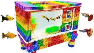 DIY - Build Amazing Aquarium Television Fish Tank With Magnetic Balls (Satisfying) - Magnet Balls