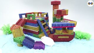 DIY - Build Amazing Hamster Playground Ship House With Magnetic Balls (Satisfying) - Magnet Balls