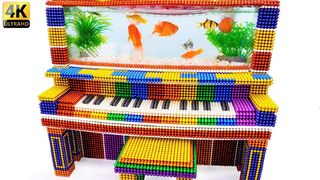 DIY - Build Aquarium Piano Fish Tank Goldfish With Magnetic Balls (Satisfying) - Magnet Balls