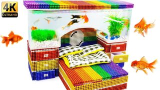DIY - Build Amazing Aquarium Bed Fish Tank With Magnetic Balls (Satisfying) - Magnet Balls
