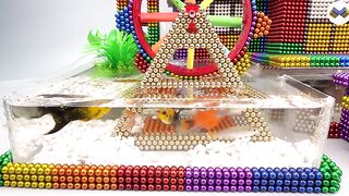 DIY - Build Aquarium House Has Waterwheel With Magnetic Balls (Satisfying) - Magnet Balls