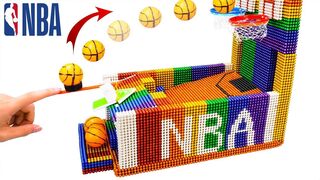 DIY - How To Build NBA Basketball Table Game With Magnetic Balls (Satisfaction) - Magnet Balls
