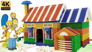 DIY - How To Build Simpsons Family House From Magnetic Balls - Satisfying Video - Magnet Balls
