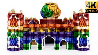 DIY - How To Make Rainbow Castle With Magnetic Balls - 100% Satisfaction ASMR 4K - Magnet Balls