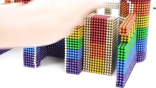 DIY - How To Make Rainbow Castle With Magnetic Balls - 100% Satisfaction ASMR 4K - Magnet Balls