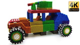 DIY - How To Make HUMVEE Military Truck With Magnetic Balls - ASMR 4K - Magnet Balls