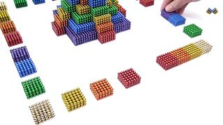 DIY - How To Make Rainbow Mexico Chichen Itza With Magnetic Balls - ASMR 4K - Magnet Balls