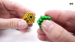 DIY - How To Make One Pillar House In Lake With Magnetic Balls And Slime - ASMR 4K - Magnet Balls