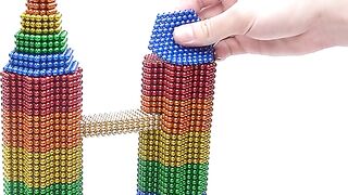 DIY - How To Make Rainbow Petronas Twin Towers With Magnetic Ball | ASMR 4K | Magnet Balls