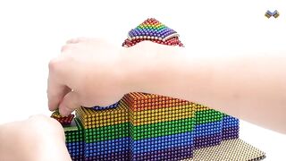 DIY - How To Make Rainbow Taj Mahal With Magnetic Balls And Slime - ASMR 4K - Magnet Balls