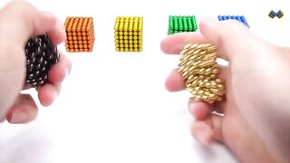 DIY - How To Make A Rainbow Ring Fight With Magnetic Balls And Slime - ASMR 4K - Magnet Balls