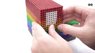 DIY - How To Make a Rainbow Truck With Magnetic Balls - ASMR 4K - Magnet Balls