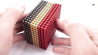DIY - How To Make Rainbow Train With Magnetic Balls - ASMR 4K - Magnet Balls