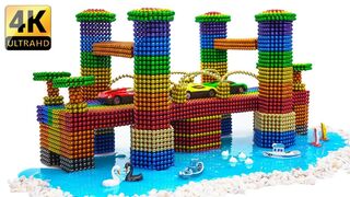 DIY - How To Make Brilliant Rainbow Bridge With 38000 Magnetic Balls - ASMR 4K - Magnet Balls