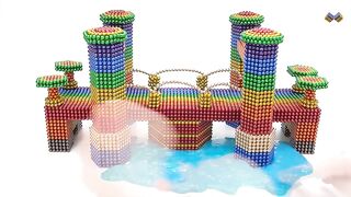 DIY - How To Make Brilliant Rainbow Bridge With 38000 Magnetic Balls - ASMR 4K - Magnet Balls